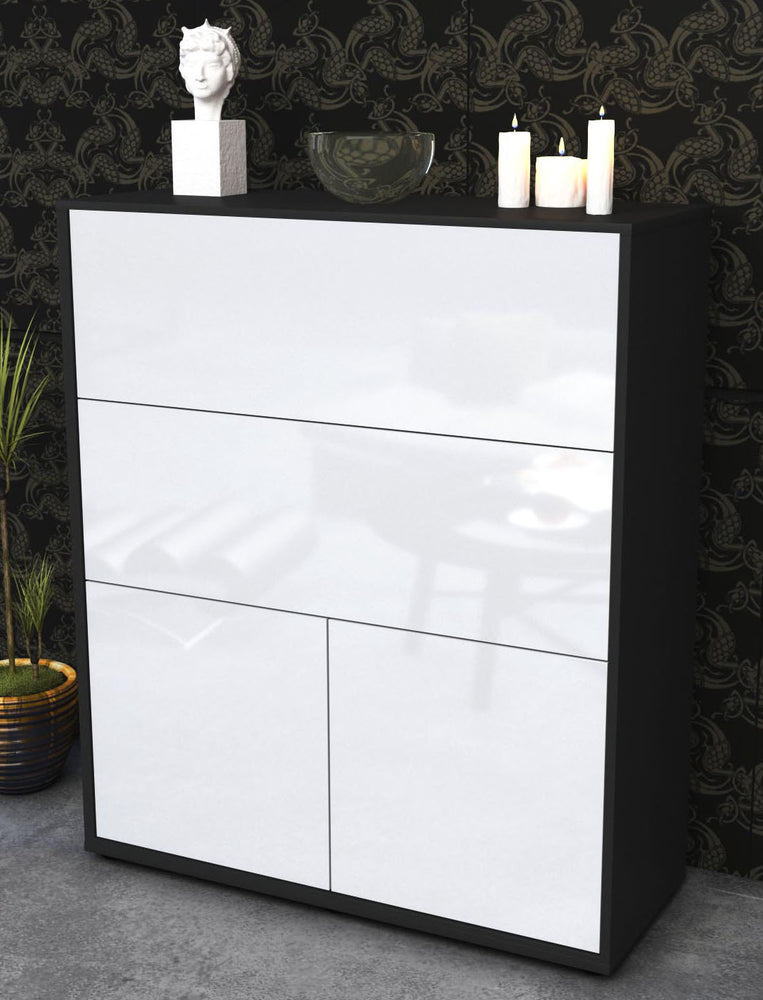 Highboard Isabella, Weiß Seite (92x108x35cm) - Dekati GmbH