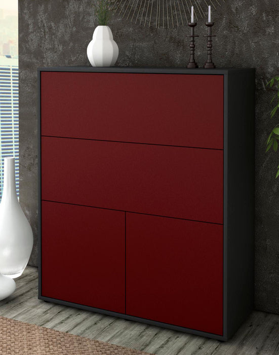 Highboard Isabella, Bordeaux Seite (92x108x35cm) - Dekati GmbH