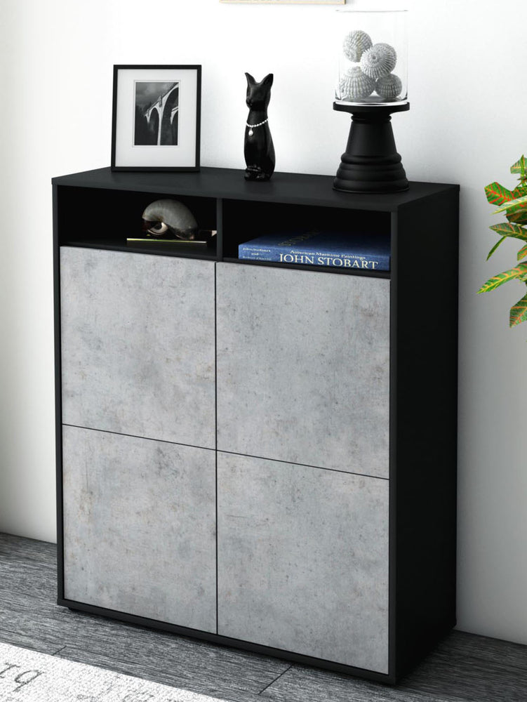 Highboard Jade, Beton Seite (92x108x35cm) - Dekati GmbH