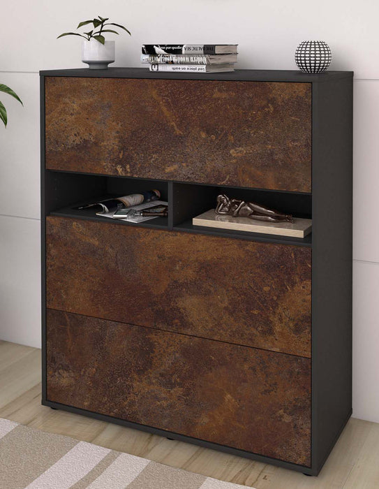 Highboard Janine, Rost Seite (92x108x35cm) - Dekati GmbH