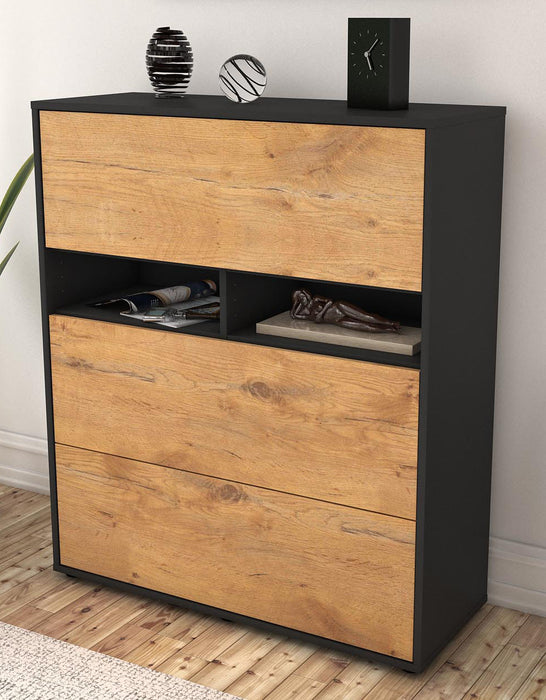 Highboard Janine, Eiche Seite (92x108x35cm) - Dekati GmbH