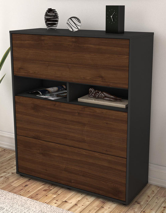 Highboard Janine, Walnuss Seite (92x108x35cm) - Dekati GmbH