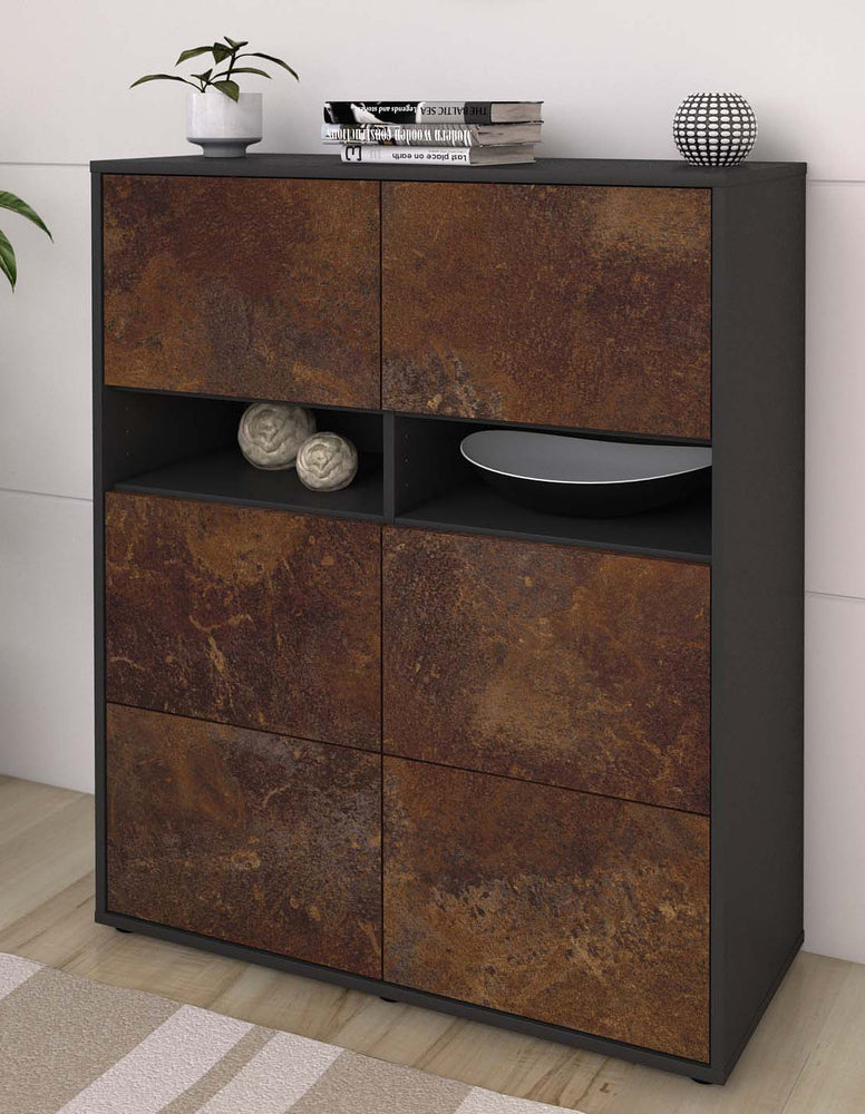 Highboard Jasmin, Rost Seite (92x108x35cm) - Dekati GmbH