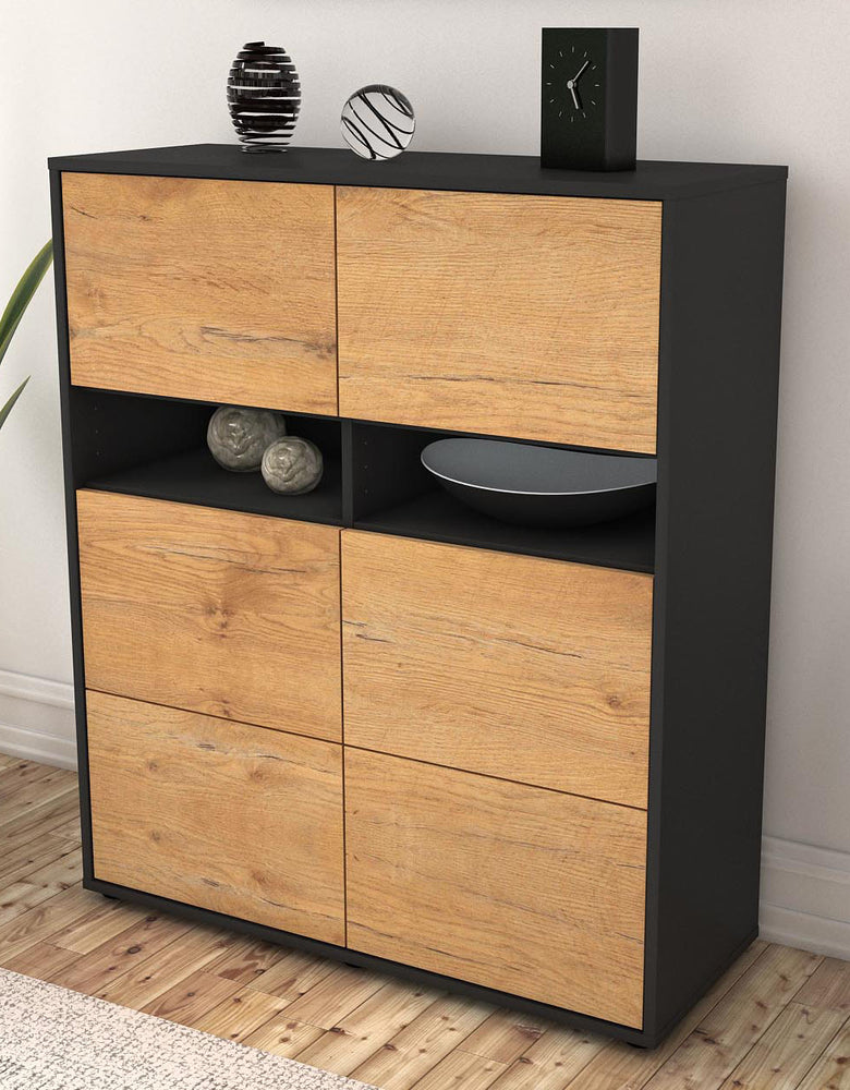 Highboard Jasmin, Eiche Seite (92x108x35cm) - Dekati GmbH