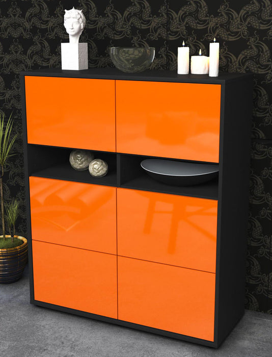 Highboard Jasmin, Orange Seite (92x108x35cm) - Dekati GmbH