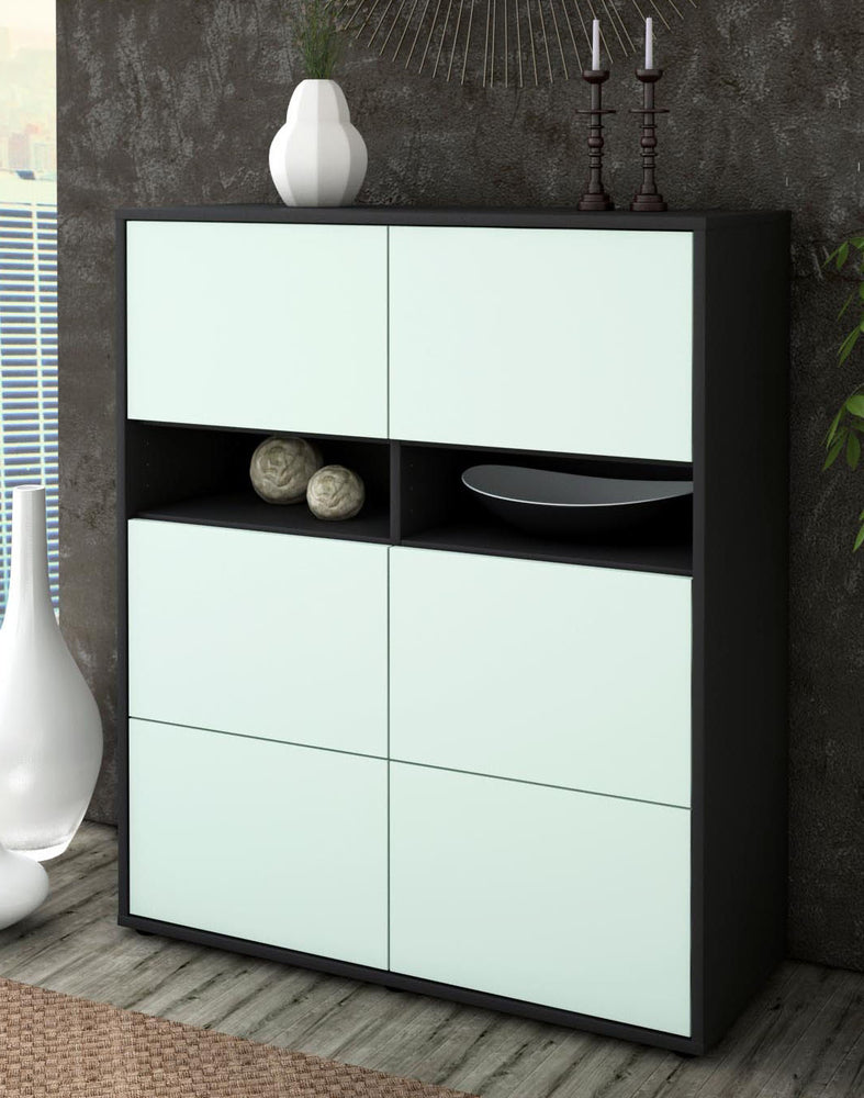 Highboard Jasmin, Mint Seite (92x108x35cm) - Dekati GmbH