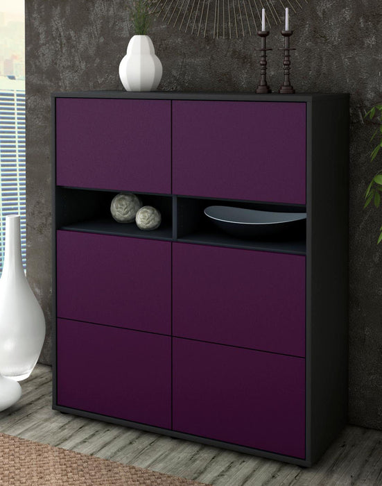 Highboard Jasmin, Lila Seite (92x108x35cm) - Dekati GmbH