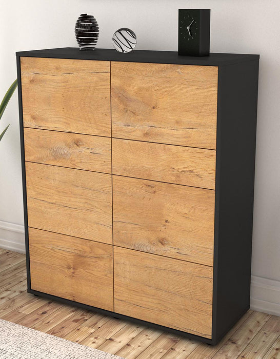 Highboard Jenna, Eiche Seite (92x108x35cm) - Dekati GmbH