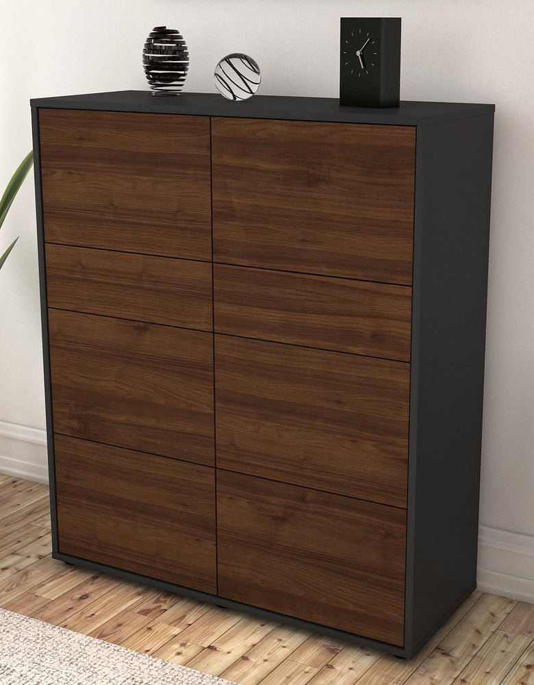 Highboard Jenna, Walnuss Seite (92x108x35cm) - Dekati GmbH