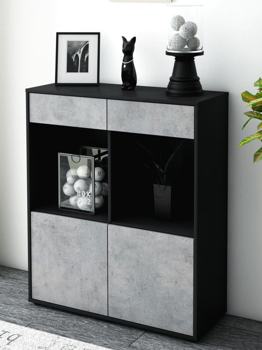 Highboard Joana, Beton Seite (92x108x35cm) - Dekati GmbH