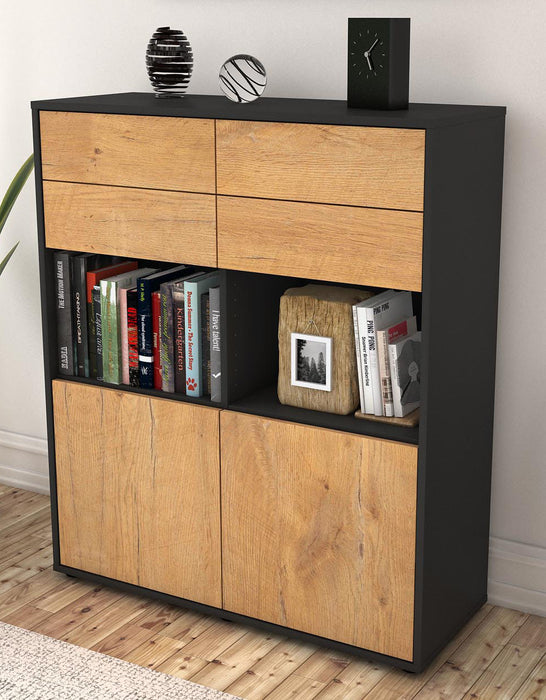 Highboard Joelina, Eiche Seite (92x108x35cm) - Dekati GmbH