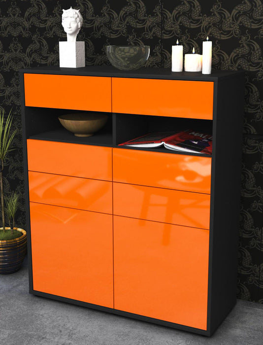 Highboard Jolina, Orange Seite (92x108x35cm) - Dekati GmbH