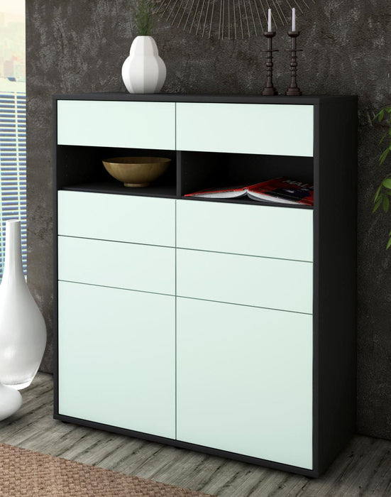 Highboard Jolina, Mint Seite (92x108x35cm) - Dekati GmbH