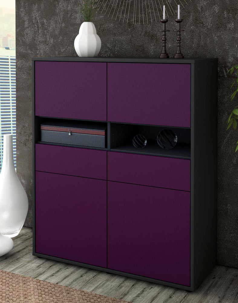 Highboard Josefina, Lila Seite (92x108x35cm) - Dekati GmbH