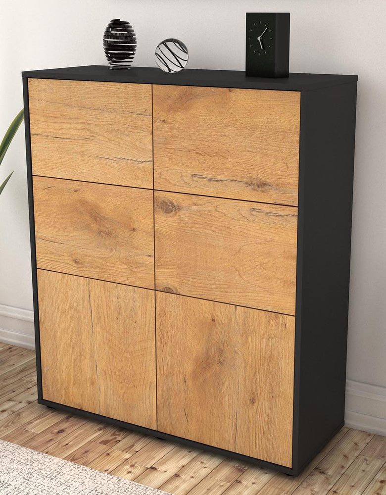 Highboard Julietta, Eiche Seite (92x108x35cm) - Dekati GmbH