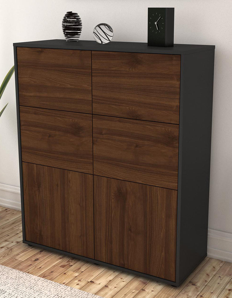 Highboard Julietta, Walnuss Seite (92x108x35cm) - Dekati GmbH