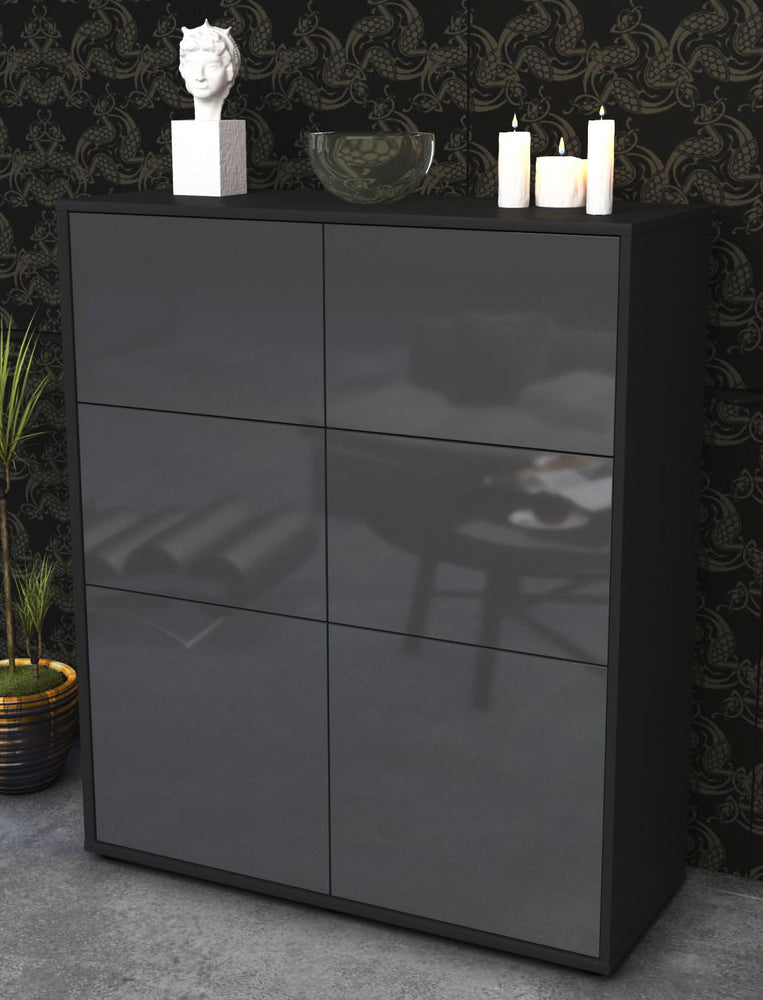 Highboard Julietta, Grau Seite (92x108x35cm) - Dekati GmbH