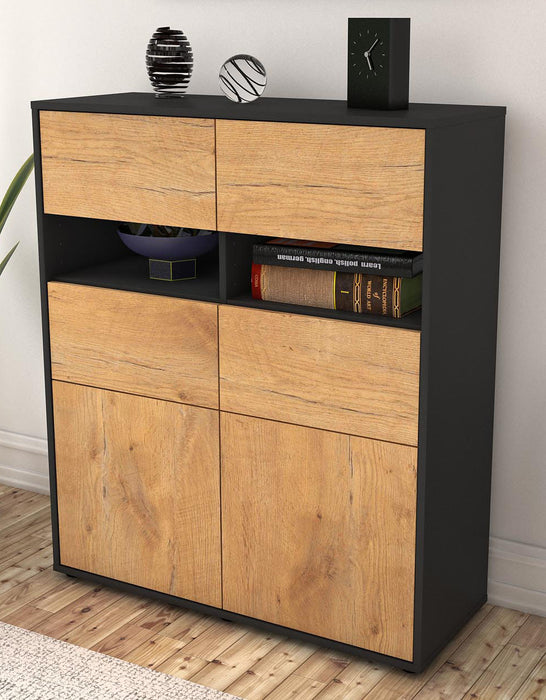 Highboard Karlotta, Eiche Seite (92x108x35cm) - Dekati GmbH