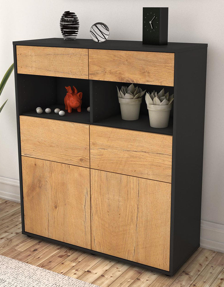 Highboard Karolin, Eiche Seite (92x108x35cm) - Dekati GmbH