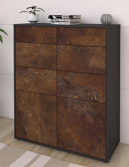 Highboard Katia, Rost Seite (92x108x35cm) - Dekati GmbH