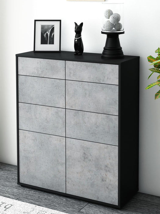 Highboard Katia, Beton Seite (92x108x35cm) - Dekati GmbH