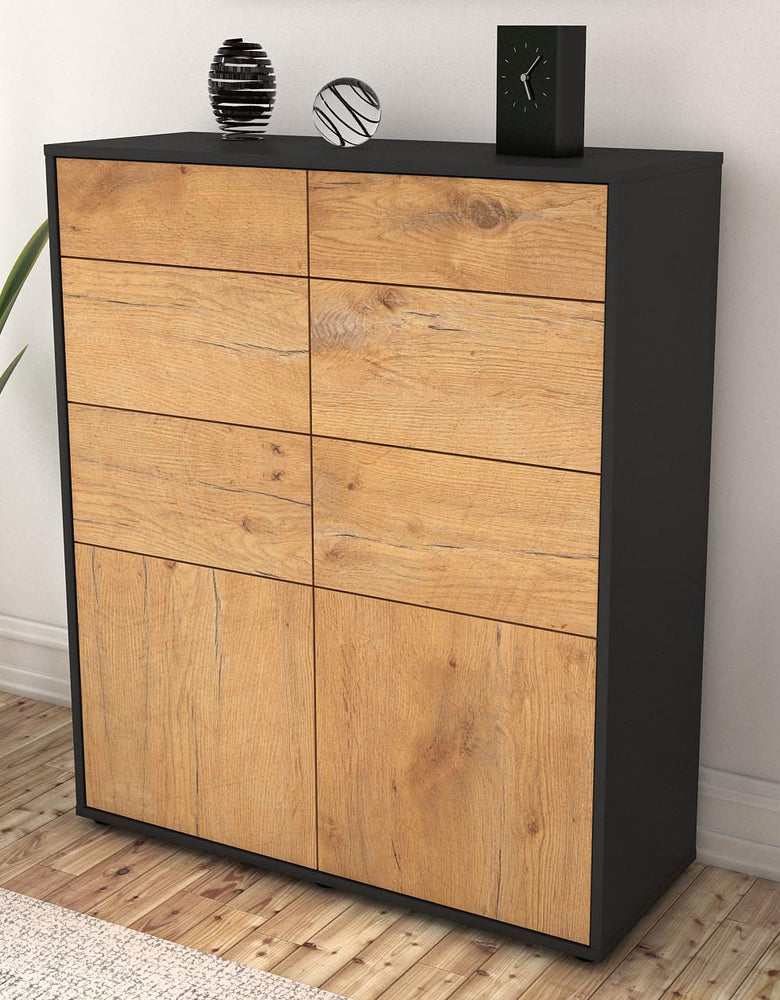 Highboard Katia, Eiche Seite (92x108x35cm) - Dekati GmbH