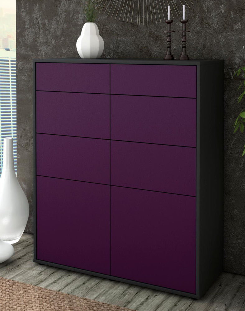 Highboard Katia, Lila Seite (92x108x35cm) - Dekati GmbH