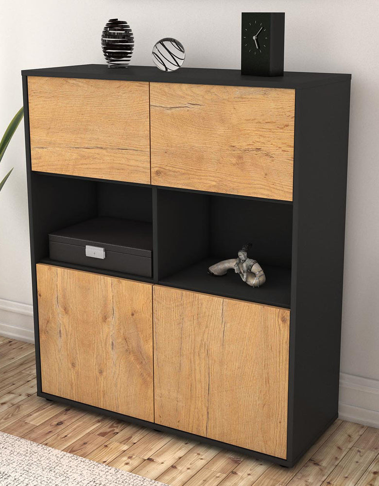 Highboard Katyna, Eiche Seite (92x108x35cm) - Dekati GmbH