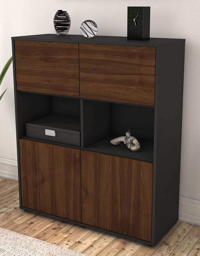 Highboard Katyna, Walnuss Seite (92x108x35cm) - Dekati GmbH