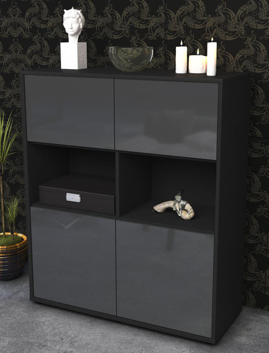 Highboard Katyna, Grau Seite (92x108x35cm) - Dekati GmbH