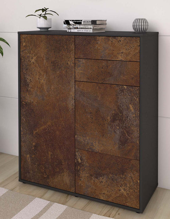 Highboard Kiara, Rost Seite (92x108x35cm) - Dekati GmbH