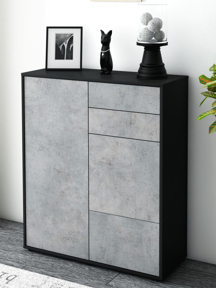 Highboard Kiara, Beton Seite (92x108x35cm) - Dekati GmbH