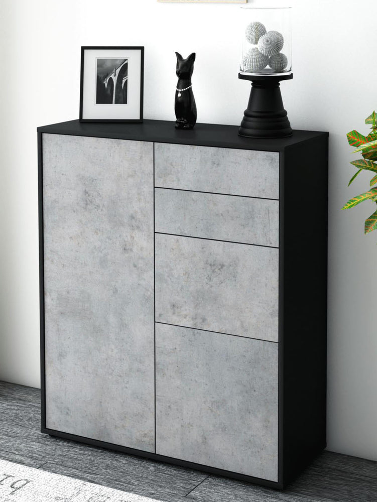 Highboard Kira, Beton Seite (92x108x35cm) - Dekati GmbH