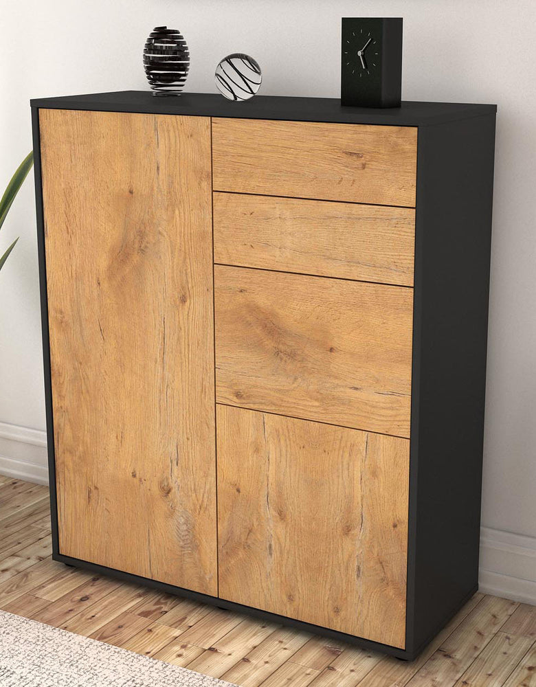 Highboard Kira, Eiche Seite (92x108x35cm) - Dekati GmbH