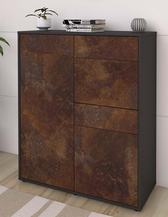 Highboard Laetitia, Rost Seite (92x108x35cm) - Dekati GmbH