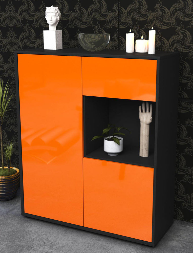 Highboard Larina, Orange Seite (92x108x35cm) - Dekati GmbH