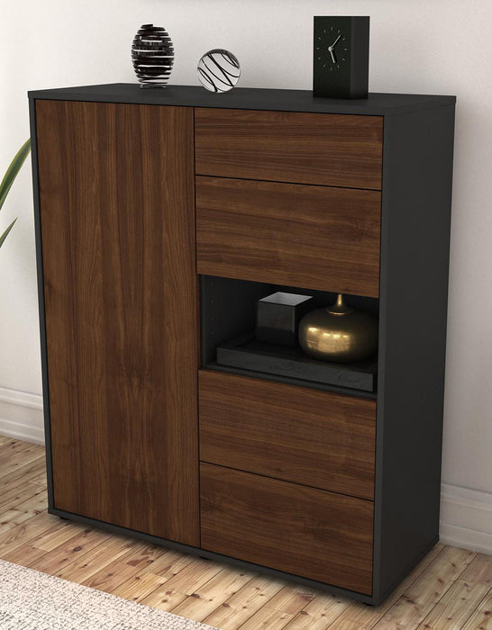 Highboard Larissa, Walnuss Seite (92x108x35cm) - Dekati GmbH