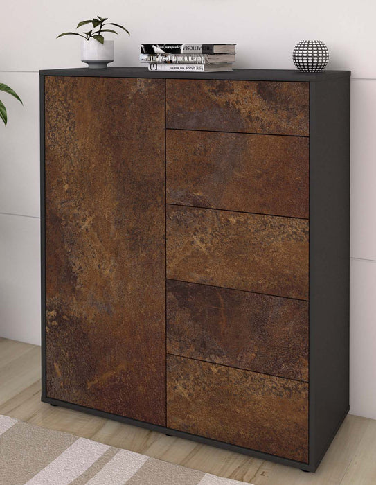 Highboard Laura, Rost Seite (92x108x35cm) - Dekati GmbH