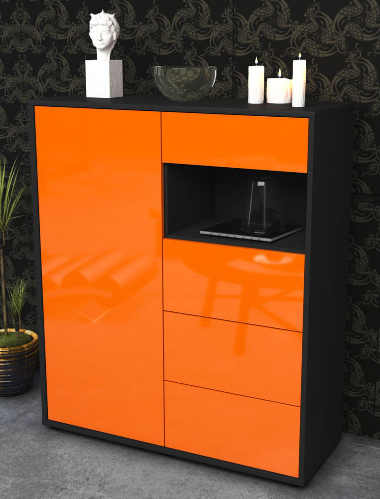 Highboard Lavinia, Orange Seite (92x108x35cm) - Dekati GmbH