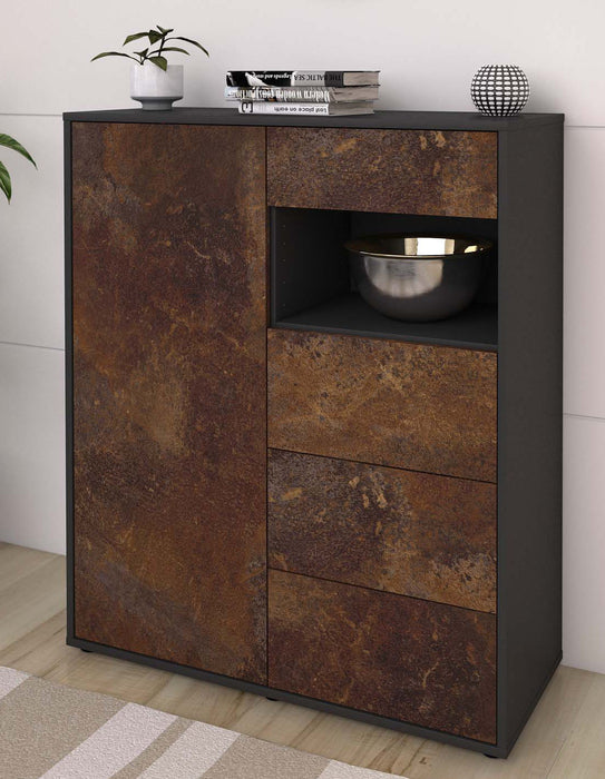 Highboard Lea, Rost Seite (92x108x35cm) - Dekati GmbH