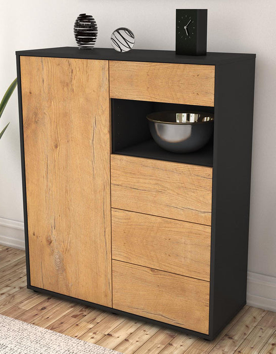 Highboard Lea, Eiche Seite (92x108x35cm) - Dekati GmbH