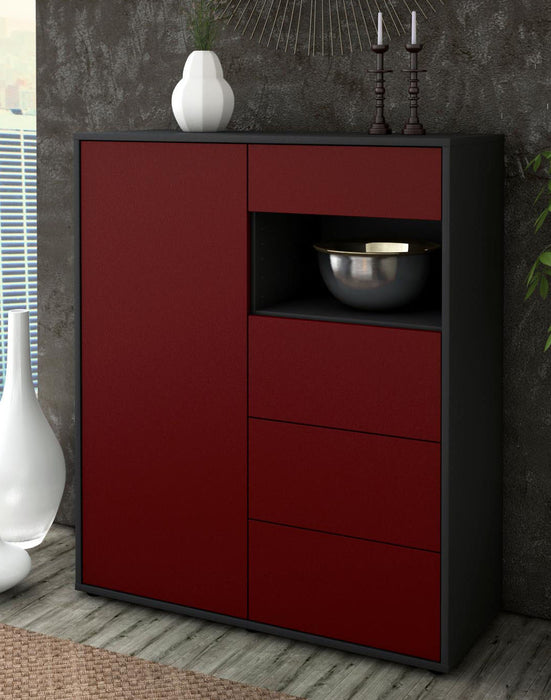 Highboard Lea, Bordeaux Seite (92x108x35cm) - Dekati GmbH