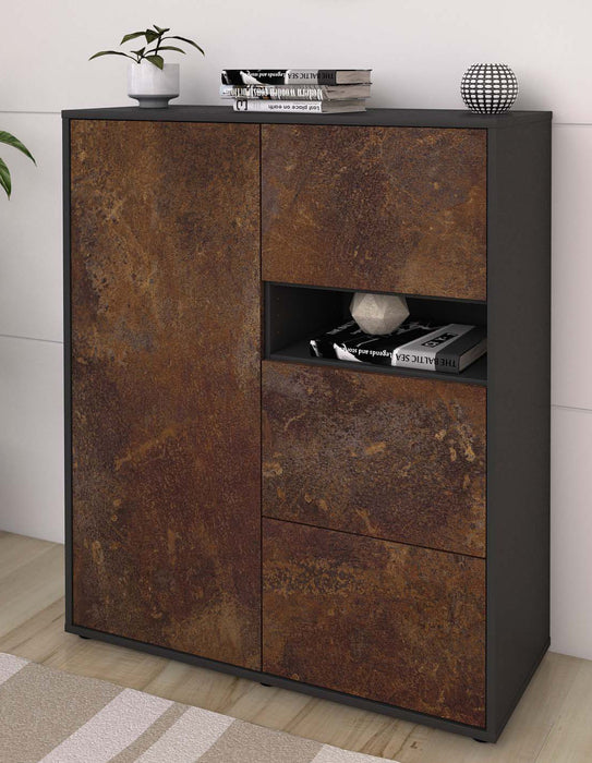 Highboard Leana, Rost Seite (92x108x35cm) - Dekati GmbH