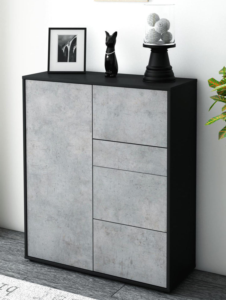 Highboard Leandra, Beton Seite (92x108x35cm) - Dekati GmbH