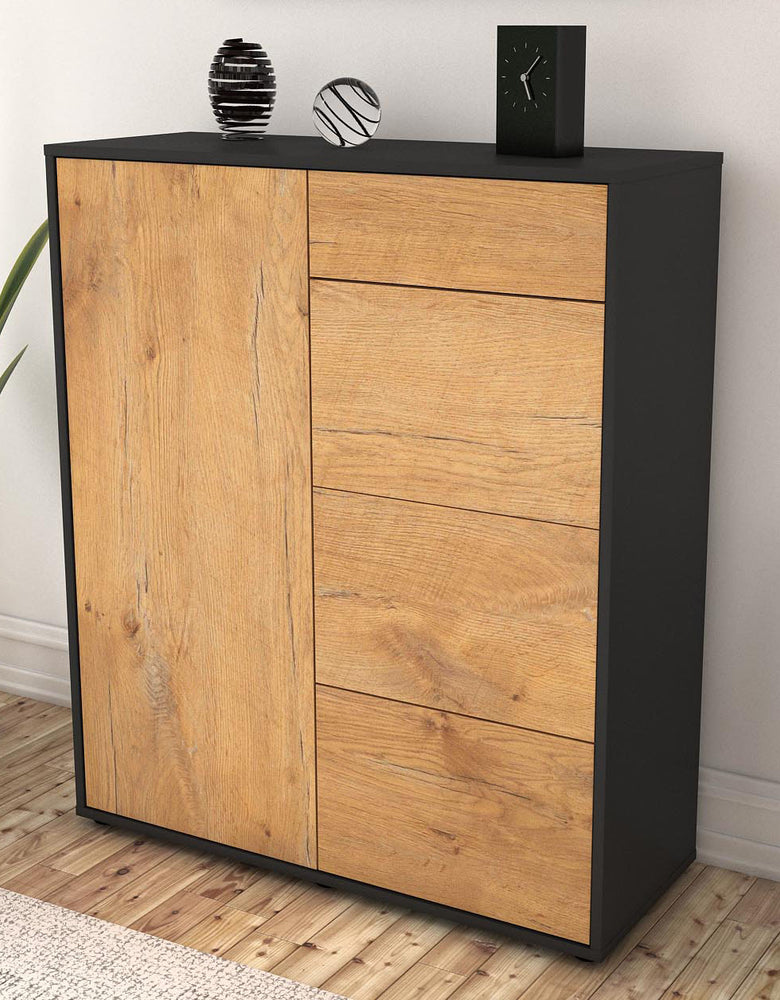 Highboard Lelia, Eiche Seite (92x108x35cm) - Dekati GmbH