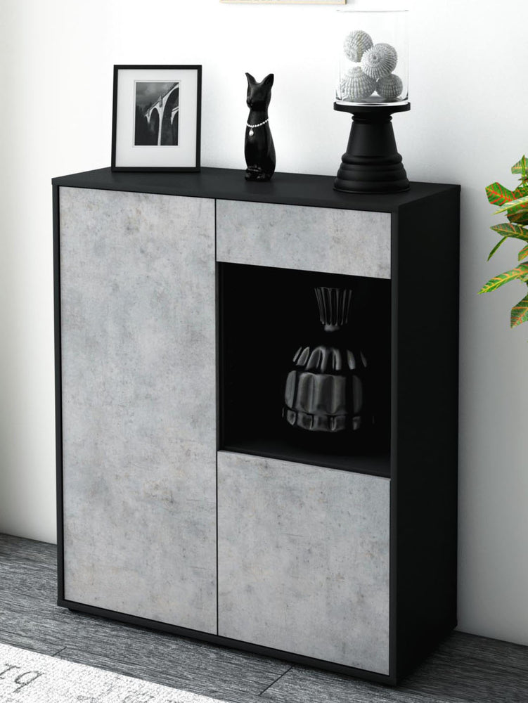 Highboard Lena, Beton Seite (92x108x35cm) - Dekati GmbH