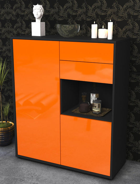 Highboard Leona, Orange Seite (92x108x35cm) - Dekati GmbH