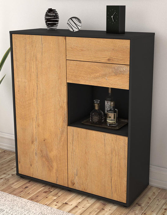 Highboard Lilia, Eiche Seite (92x108x35cm) - Dekati GmbH