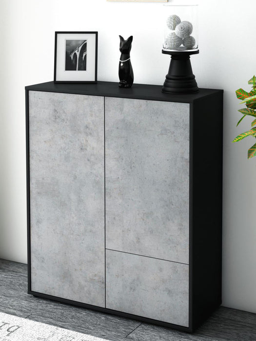 Highboard Livia, Beton Seite (92x108x35cm) - Dekati GmbH