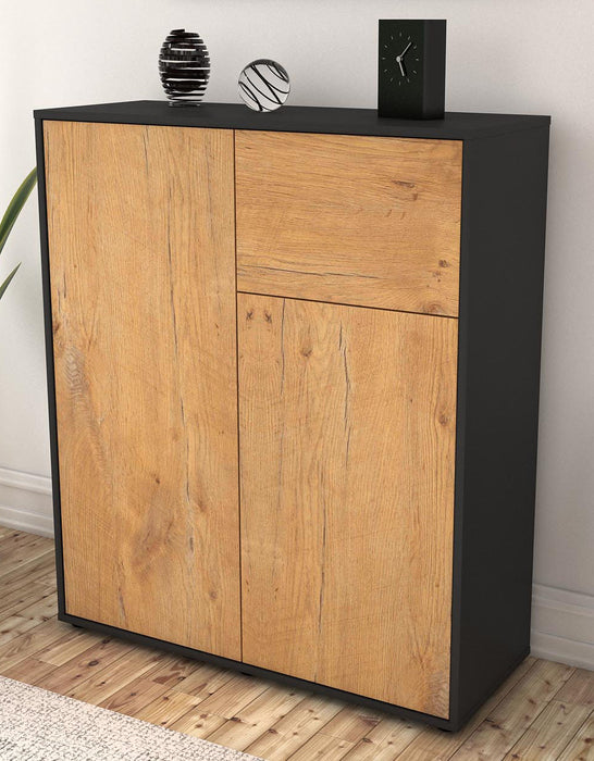 Highboard Loana, Eiche Seite (92x108x35cm) - Dekati GmbH